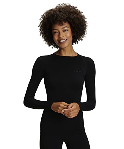 FALKE Damen Funktionsshirt Warm, Funktionsgarn, 1 Stück, Schwarz (Black 3000), M