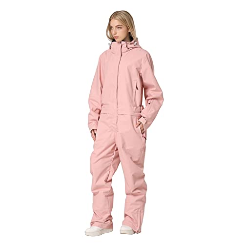 HOTIAN Damen Schneeanzug, Damen Einteiler Skioverall Wasserdicht Winddicht Winter Warme...