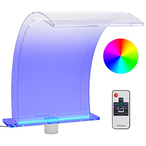 vidaXL Wasserfall Element mit RGB-LEDs Schwalldusche Schwallbrause Pool-Fontäne...