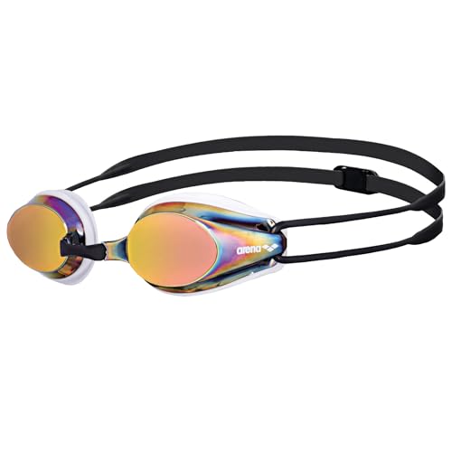 arena Tracks Mirror Unisex Wettkampf-Schwimmbrille für Erwachsene, Schwimmbrille mit...