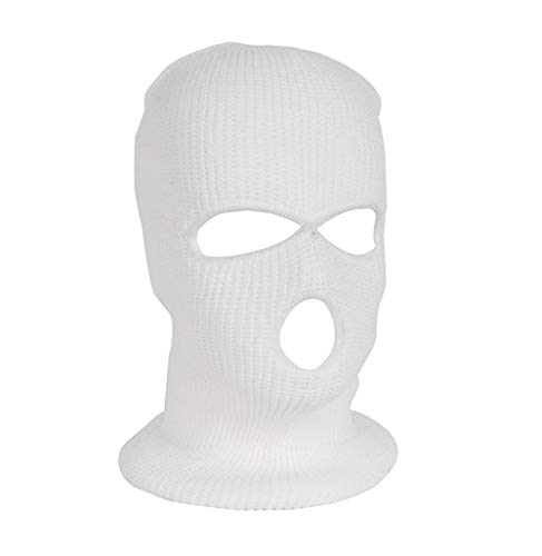 Mil-Tec Kopfhaube Balaclava Acryl 3-Loch, Weiß, Einheitsgröße