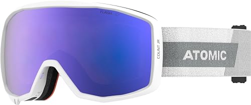 ATOMIC COUNT JR SPHERICAL Skibrille für Kinder - Weiß - Komfortabler Live Fit Rahmen -...