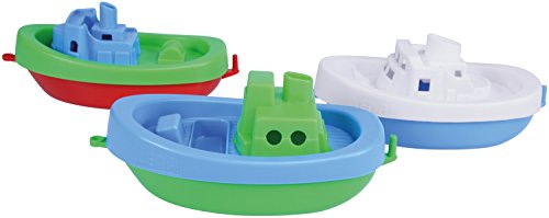 Lena 65470 - Wasserspaß Boote, 3er Set, Badeboote aus Kunststoff, Wasserspielzeugset für...