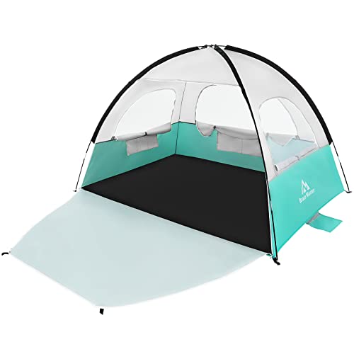 Brace Master Strandmuschel, Tragbares Strandzelt für 3-4 Personen, Sonnenschutz Zelt mit...