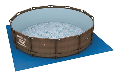 Bestway Flowclear™ quadratische Bodenplane, 396 x 396 cm, für Aufstellpools bis Ø 366...