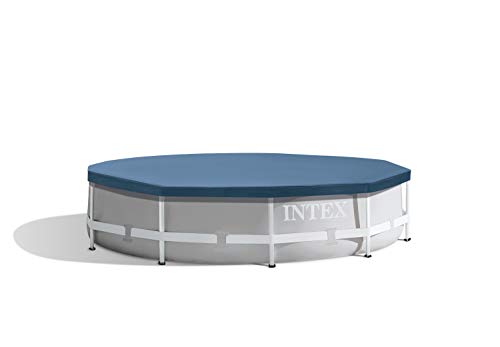 Intex Round Pool Cover - Poolabdeckplane - Für Metal und Prism Frame Pool 58108 Blau 10...