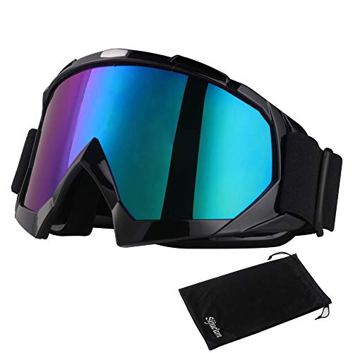 Japace Motorradbrillen Skibrille Anti Fog UV Schutzbrille mit Double Lens...