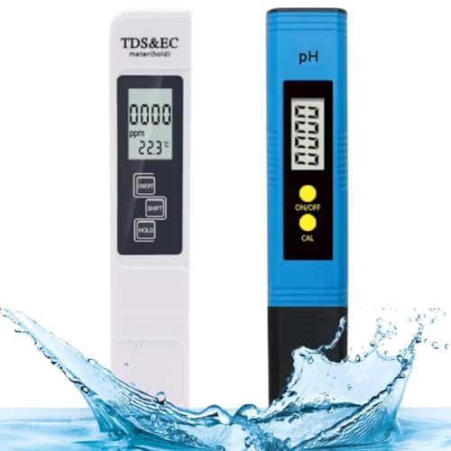 pH Messgerät Wasser pH Wert Messgerät SET PH/TDS/EC pH Tester für Wasser, Pool Aquarium...