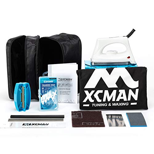 XCMAN Komplettes Ski- und Snowboard-Set mit Wachsbügeleisen, Ski-Wachs, Kanten-Tuner,...
