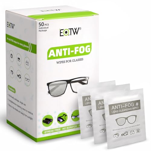 AntiBeschlag Tücher für Brillen, EOTW Einzeln Verpackt Anti-Beschlag Reinigungstücher...