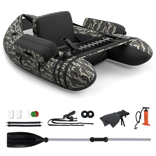 GYMAX Inflatable fishing boat