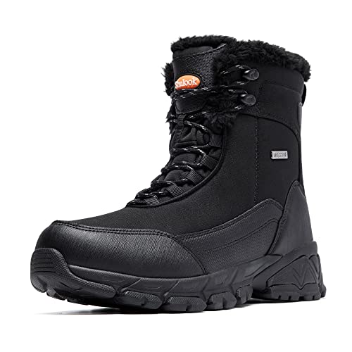 SHULOOK Winterstiefel Herren Wasserdicht Warm Gefüttert Schneestiefel Winterschuhe Herren...