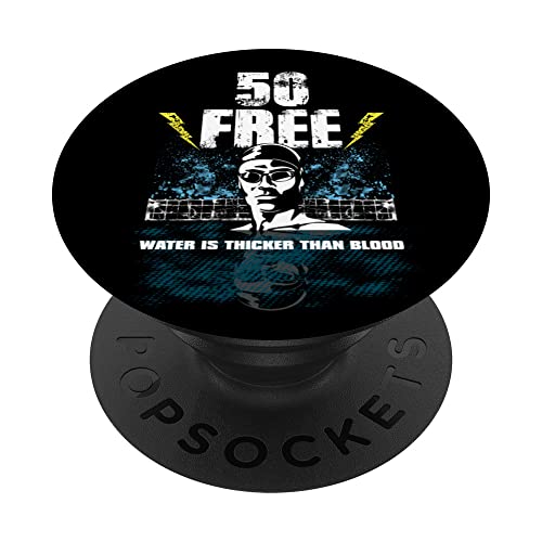 Schwimmen Herren 50 Freestyle Event Swim Meet Pool Coaching PopSockets mit austauschbarem...