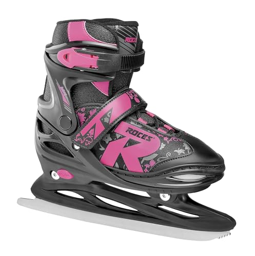 Roces Kinder Jokey Ice 2.0 Girl Verstellbarer Schlittschuh, black-fuchsia, 34-37 EU