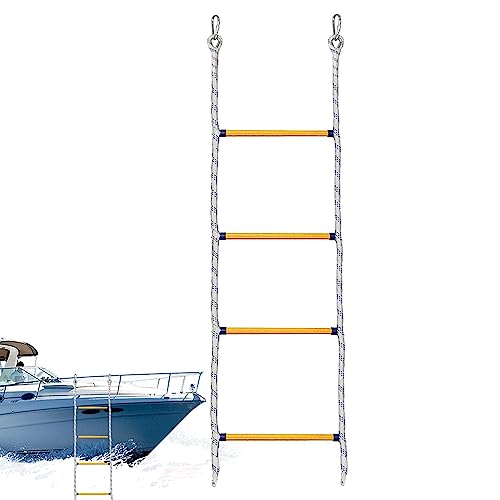 shengyi Schlauchbootleiter 4 Stufen Bootsleiter - Badeleiter Bootsleiter, Nylon...