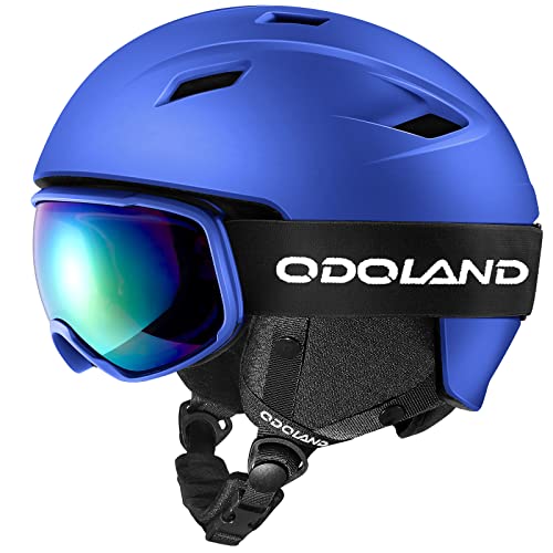 Odoland Skihelm und Skibrille Set