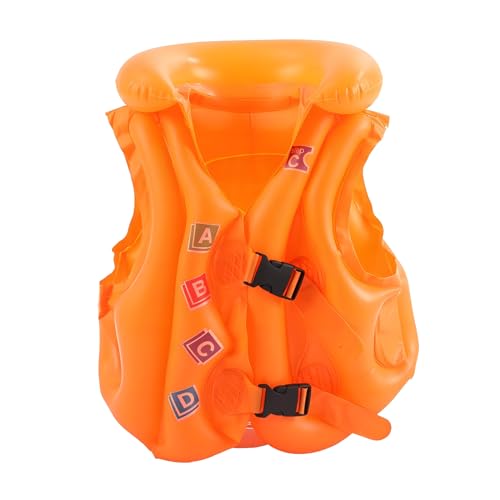 Aufblasbare Schwimmweste für Kinder, Orange M, Schwimmen Schwimmweste Kinder mit...