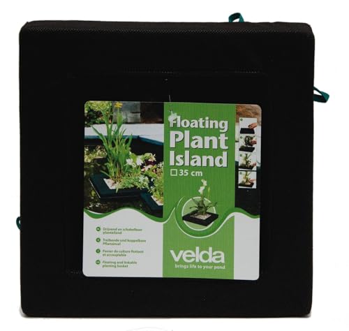 Velda 127579 Driving Planting Island for the Pond, Diameter 35 Cm, Square, Floating Plant...