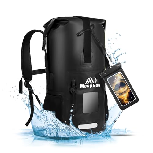 MoopGou Wasserdichter Rucksack, Dry Bag 35l/55l-Roll Top Waterproof Beutel mit...