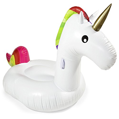 Aufblasbare Einhorn Luftmatratze Unicorn XL Badeinsel Matratze 200 x 140 cm