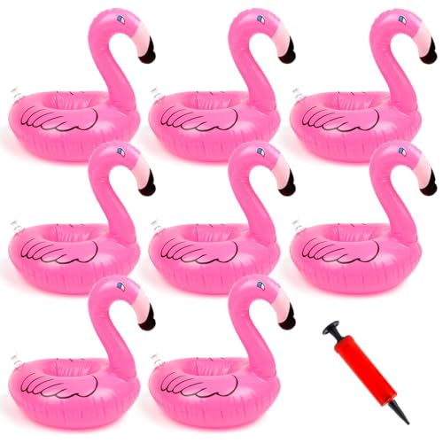 Aufblasbarer Getränkehalter Flamingo，8 Stück Pool Getränkehalter...