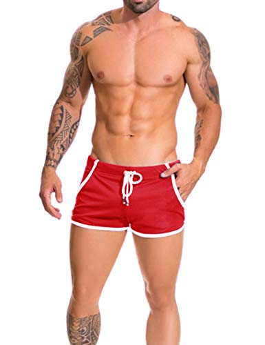 Alivebody Herren Gittergewebe Sportlich Kurze Hose zum Laufen Trainieren Schwimmen Fitness...