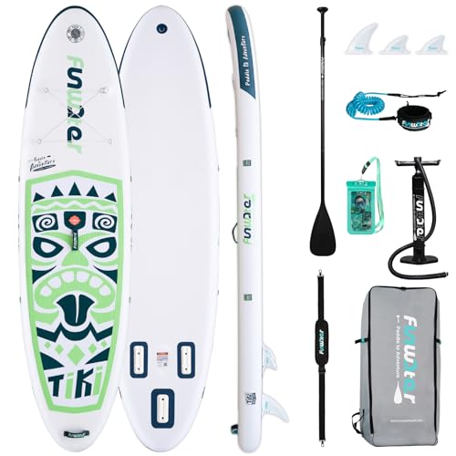 FunWater Stand Up Paddling Board Aufblasbares SUP Board mit Paddel, Flossen, Rucksack,...