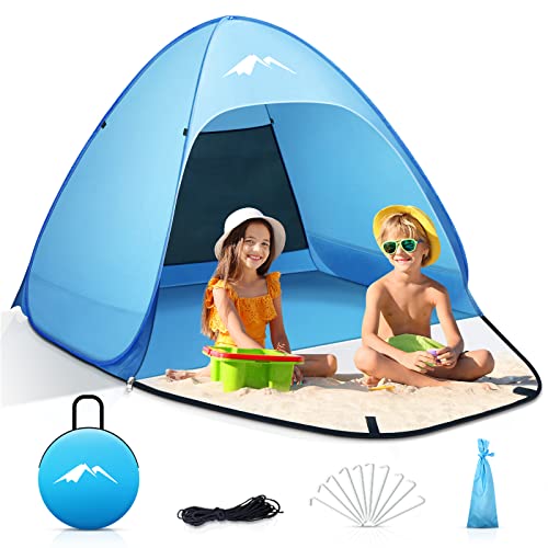 Purebox Pop Up Strandmuschel, tragbares Strandzelt - UV-Schutz 50+, 1-3 Personen/2-4...