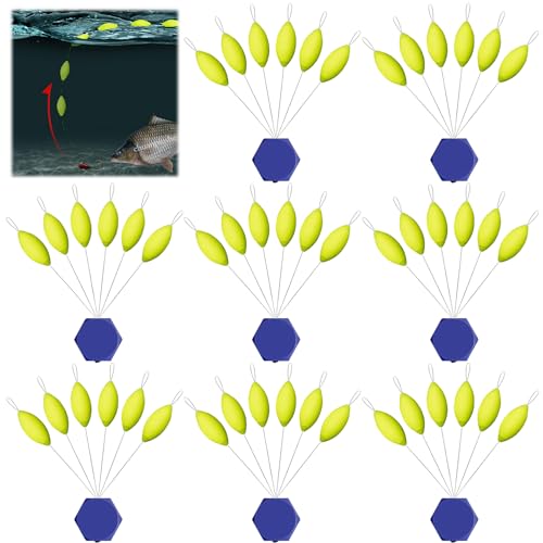 Angelposen, Regerly 48 Stück EPS-Schaum, Bobber, Forellenpilot 20 mm x 9 mm Angelzubehör