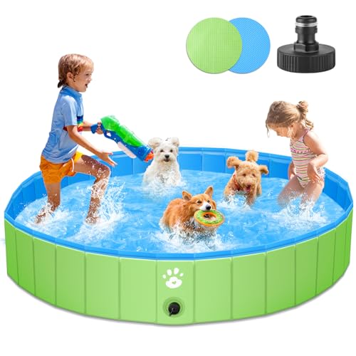 Hundepool für Große & Kleine Hunde, 160cm Faltbarer Hunde Pools Hundebadewanne, PVC...