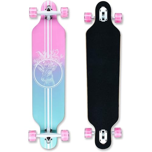 Longboard Skateboard für Jungen Mädchen Anfänger Erwachsener Teenager,Cruiser...