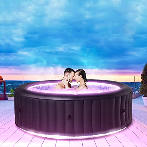 Miweba MSpa aufblasbarer Whirlpool mit Premium LED Beleuchtung - Outdoor Pool Aurora |...