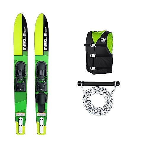 Mesle Wasser-Ski Set XPlore 157 cm mit Weste Promo + Leine Set, Anfänger und...