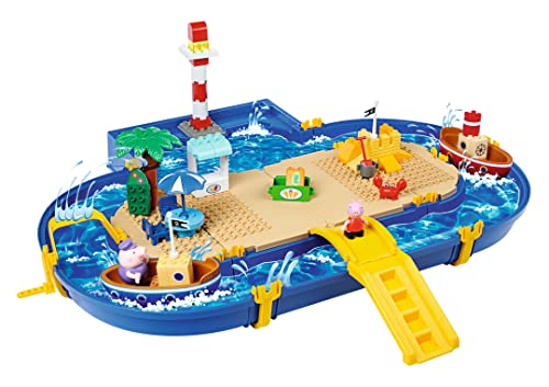 BIG-Waterplay - Peppa Pig Holiday - Outdoor-Wasserspielzeug mit großer Wasserbahn,...
