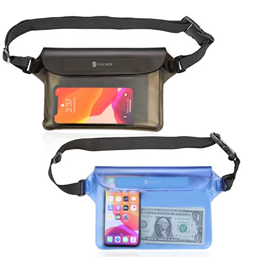 Syncwire Waterproof Pouch Bag Case 2-Pack Black and Blue