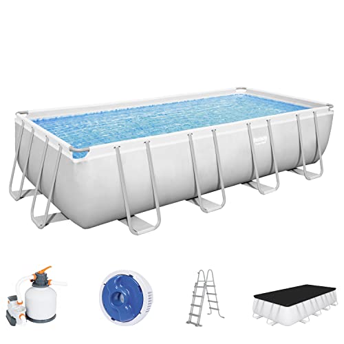 Bestway Power Steel Frame Pool Komplett-Set mit Sandfilteranlage 549 x 274 x 122 cm,...