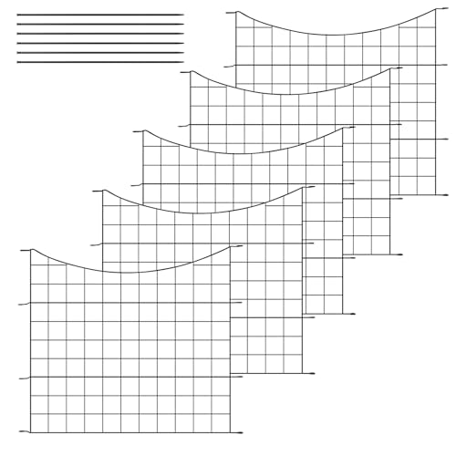 WOLTU Teichzaun Gartenzaun Komplettset, 5 Zaunelemente 6 Befestigungsstäbe, Steckzaun...
