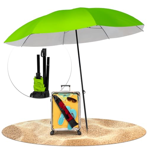 STYNGARD Reise Sonnenschirm mit UV Schutz 50+ [155 cm ⌀] - Strandschirm Sonnenschirm...