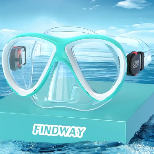 Findway Taucherbrille Kinder, Schwimmbrille Kinder für Jungen Mädchen,Schnorchelmaske...