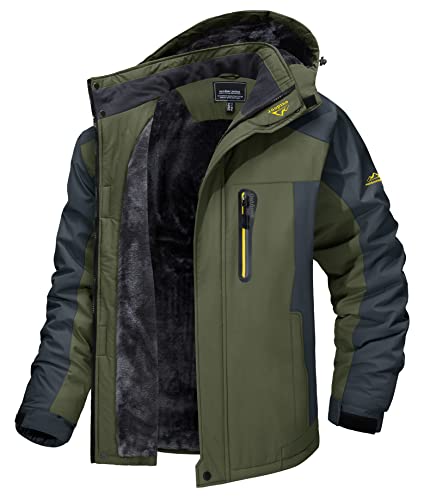 MAGCOMSEN Snowboardjacke Herren Winter Fleecejacke Wasserdicht Atmungsaktiv Outdoorjacke...