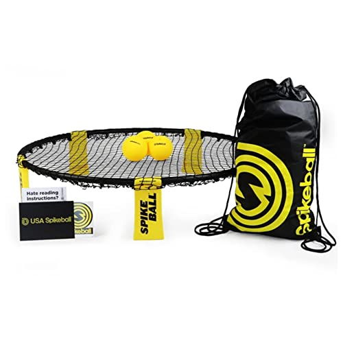 Spikeball-Set mit 3 Bällen - Zum Spielen im Freien, im Haus, im Garten, am Strand, bei...