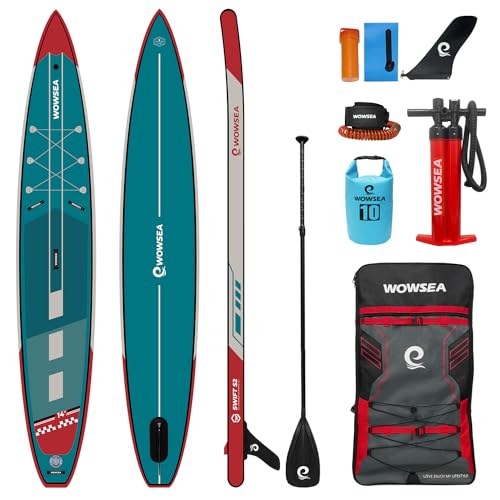 WOWSEA Swift S2 Aufblasbares Stand Up Paddle Board, Langlebiges und Stabiles SUP Board,...