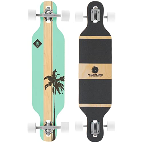 RollerCoaster Longboards Drop-Through The ONE Edition: Feathers, Palms, Stripes (Palms:...