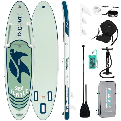 FunWater Aufblasbares Stand Up Paddle Board Surfbrett SUP Komplettes Paddleboard Zubehör...