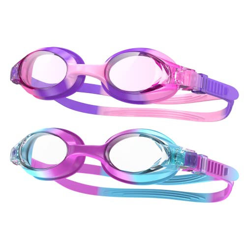 Findway Kinder Schwimmbrille, 2 Stücke Schwimmbrille für Kinder Junior Jungen Mädchen 3...