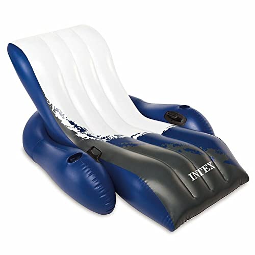 INTEX 58868EU - Aufblasbare Schwimmliege Recliner Lounge, 71 x 53 Zoll