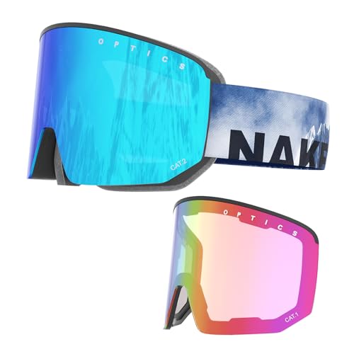 NAKED Optics The NOVA Skibrille Männer, Ski Brille Frauen, Snowboardbrille, Skibrille...