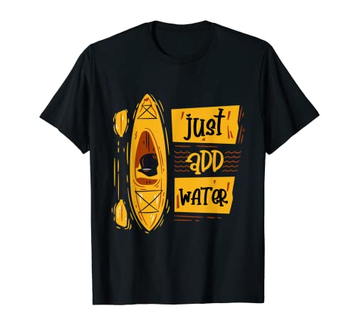 Fügen Sie einfach Wasser-Kajakanhänger hinzu, Wasserkajakking T-Shirt