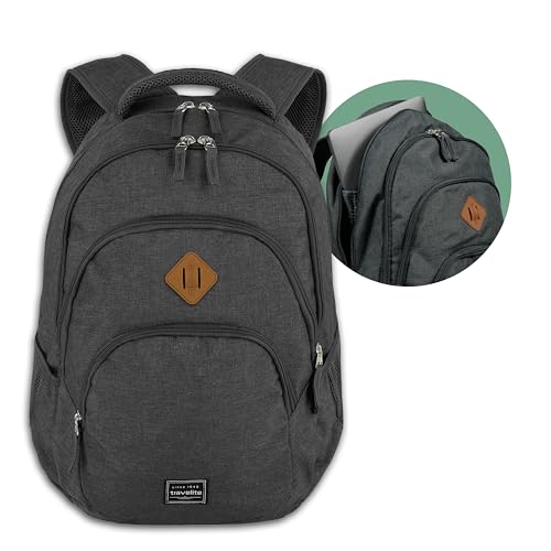 travelite Handgepäck Rucksack, Laptop Rucksack 15,6 Zoll, BASICS, Daypack, Tagesrucksack...