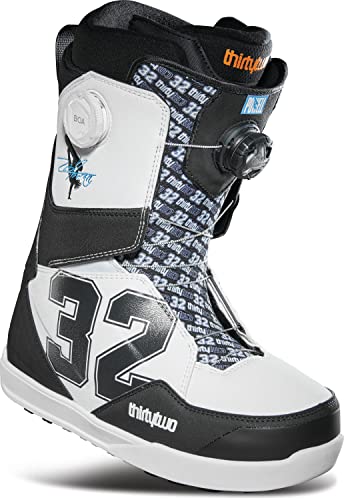 Thirtytwo Herren Snowboardstiefel mit Lashed Double BOA – 2023/2024 Weiß/Schwarz (Zeb...